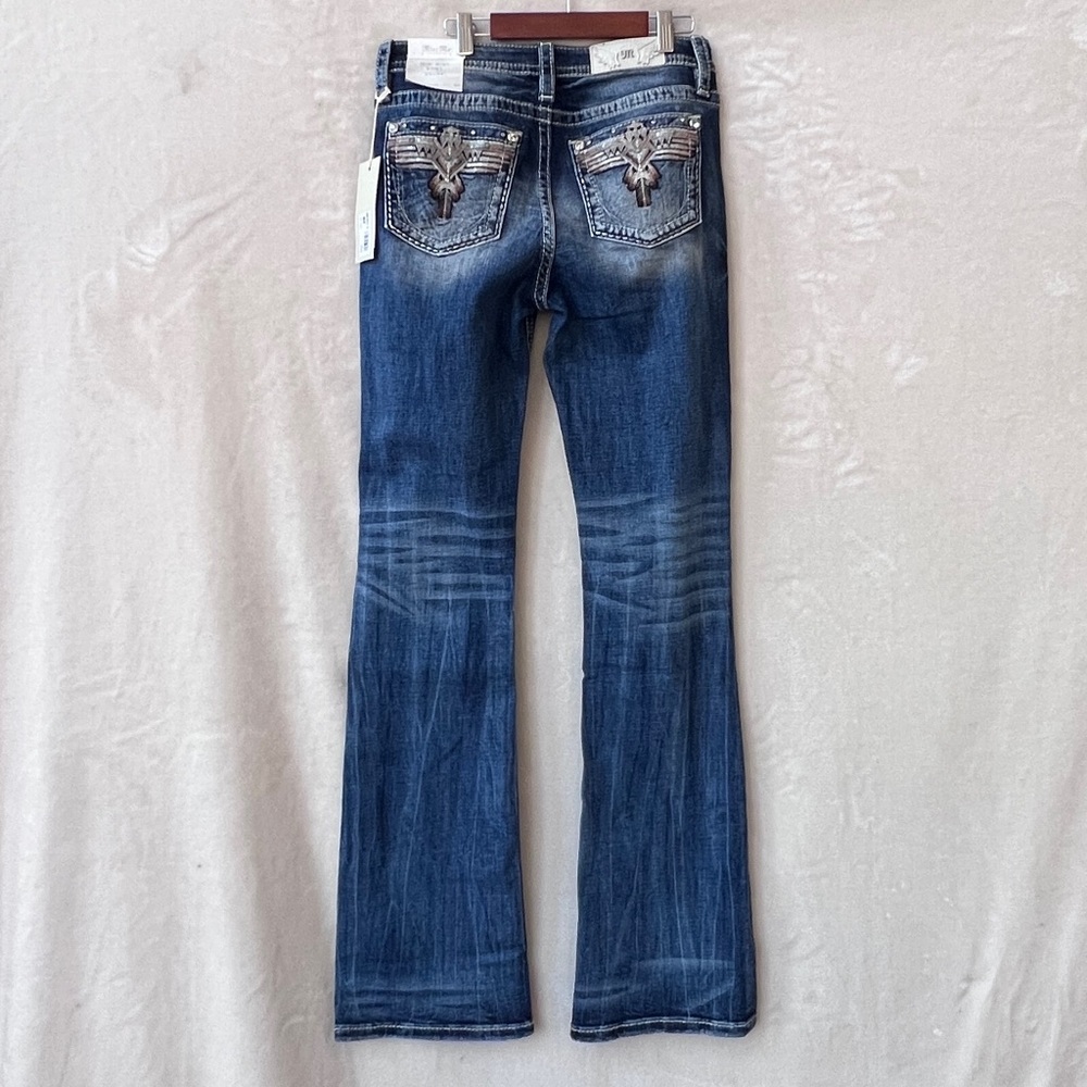 NEW Size 29 Miss Me Mid Rise Embellished Y2K Bootcut Western Embroidered Jean - Picture 6 of 10